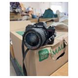 KONICA- TC-X- 35MM- SLR- FILM CAMERA- WITH A STARBLITZ 35-75 MM AUTO ZOOM-  MACRO LENS-