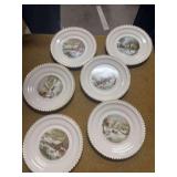 CURRIER AND IVES DIFFERENT SCENES WALL HANGING PLATES
