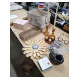 DECORATIVE BASKET - CANDLE HOLDERS - FLOWER - AND ETC