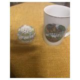 COFFEE CUP AND NEEDLE HOLDER