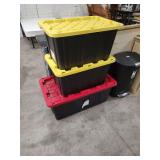 3 HEAVY DUTY STORAGE TOTES