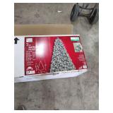 HOME ACCENTS 7.5 FT SPARKLING AMELIA PINE LED CHRISTMAS TREE WITH WARM WHITE LIGHTS NO LIGHT TEST HAS BEEN PERFORMED
