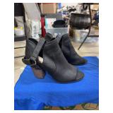 FERGALICIOUS- BLACK-  PEEP TOE- BOOTS-  SIZE 10 M