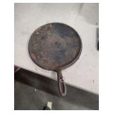 10 1/2 INCH FLAT CAST IRON SKILLET MARKED #9