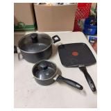 3- PIECES OF T-FAL- COOKWARE