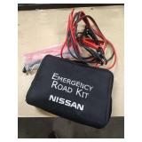 EMERGENCY ROAD KIT - JUMPER CABLES - TRIANGLE - FLASHLIGHT AND ETC