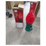 HOME ACCENTS 3 FT RED BATTERY OPERATED LED JUMBO BULB