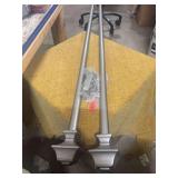 METAL CURTAIN RODS AND HOLDERS