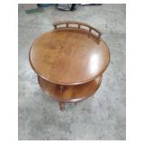 2 TIER MAPLE SIDE TABLE 25X26