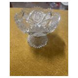 SMALL CRYSTAL CUT GLASS BOWL