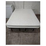 FULL SIZE METAL PLATFORM BED - MATTRESS WILL BE GIVEN TO BUYER IF WANTED