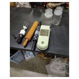 ROLLING PINS - HAND MIXER - GRATER - CUTTING BOARD - 2 CANDY JARS