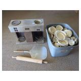 Bunn Pour-O-Matic Coffee Maker with China Cups and Saucers and Kitchenware