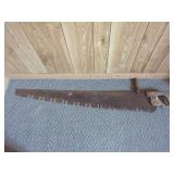 Two-Man Crosscut Saw with Wooden Handles