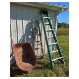 Wheelbarrow and Two Ladders