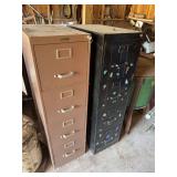 Two Metal Filing Cabinets