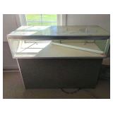 Glass Display Case with Light Fixture and Base