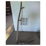 Wooden Scythe with Metal Blade