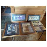 Collection of Five Framed Art Pieces