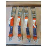 Four Orange Cargo Straps LC 2500daN