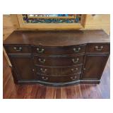 Mahogany Wood Sideboard Credenza