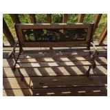 Wood and Cast Iron Bench with Wildlife Motif