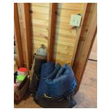 Vintage Ice Fishing Rod and Tent