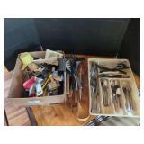 Variety of Kitchen Utensils and Cutlery