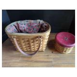 Longaberger Baskets with Liners and Accessories
