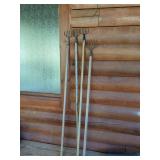 Group of Four Manure Forks