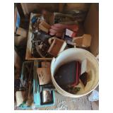 Containers with Assorted Fasteners and Hardware