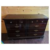 Dark Wood Dresser with Eight Drawers