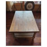 Wooden Coffee Table with Bottom Shelf