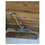 Farm Planter and Wooden Welcome Sign