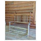 Wooden Rocking Bench