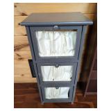 Three-Drawer Cabinet with Cloth Inserts