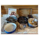 Baking Pans and Accessories Including Wilton Heart Cake Pan Set and Farberware Baking Sheet
