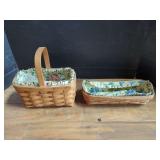 Longaberger Handwoven Baskets - Set of 2