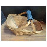 Longaberger Handwoven Basket with Liner and Handle Cover