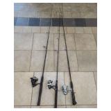 Fishing Rod and Reel Assortment of Three