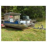 Pontoon Boat with Mariner 50 Outboard