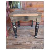 Small Brown and Black Wood Side Table
