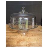 Glass Pedestal Cake Stand with Dome