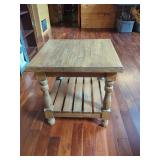 Wood Coffee Table with Lower Shelf