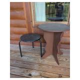 Small Round Table and Stool