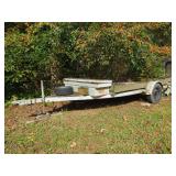 Utility Trailer with Storage Box and Accessories