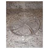 Clear Glass Divided Serving Dish