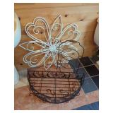 Metal Flower Wall Hanging and Plant Stands