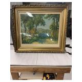 Framed Painting of Landscape Signed Robert Butler