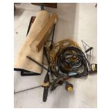 Rug, Trimmer, Chainsaw, Hose, and More
